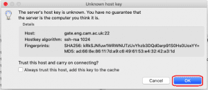 FileZilla RSA key warning