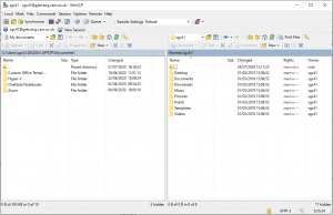 WinSCP Linux home directory