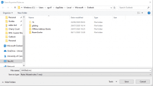 Outlook Export Rules